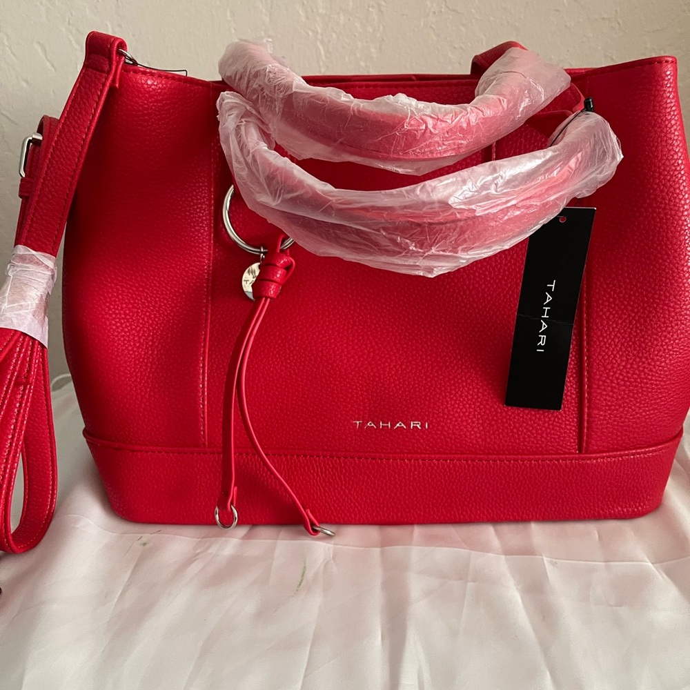 Red Tahari satchel